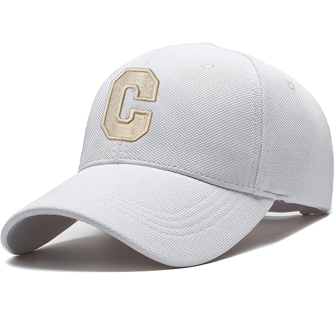 Premium  C embroidered White shade cap